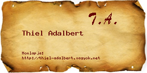 Thiel Adalbert névjegykártya